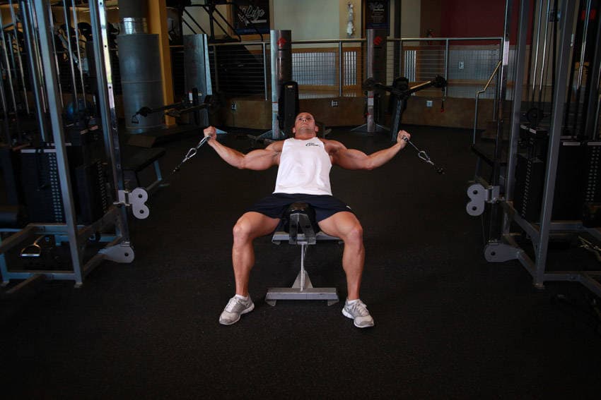 Incline Cable Flye — starting position