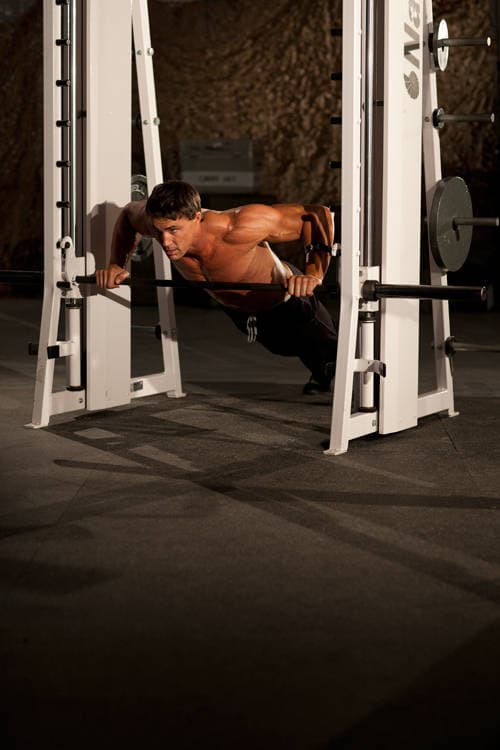 Incline Push-Up Wide — starting position