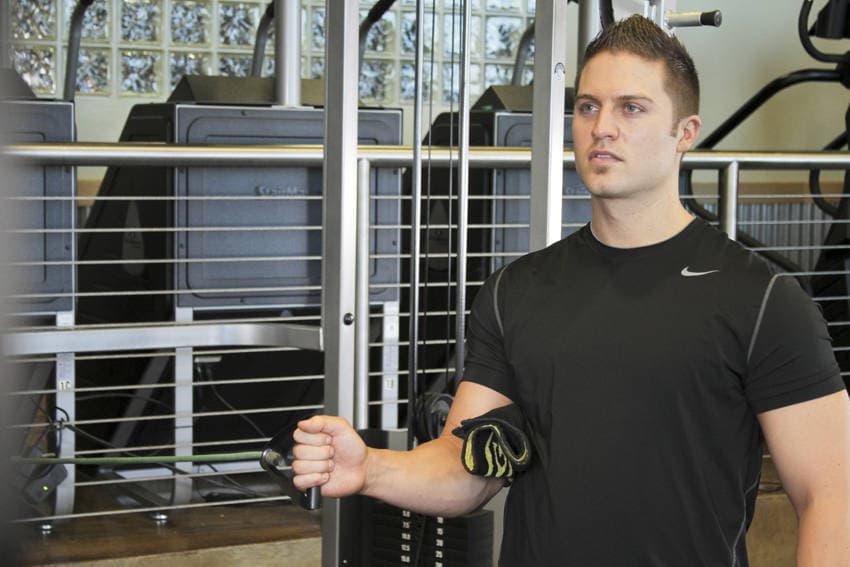 Internal Rotation with Band — starting position