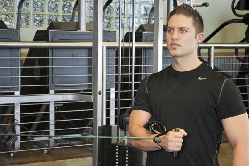Internal Rotation with Band — end position