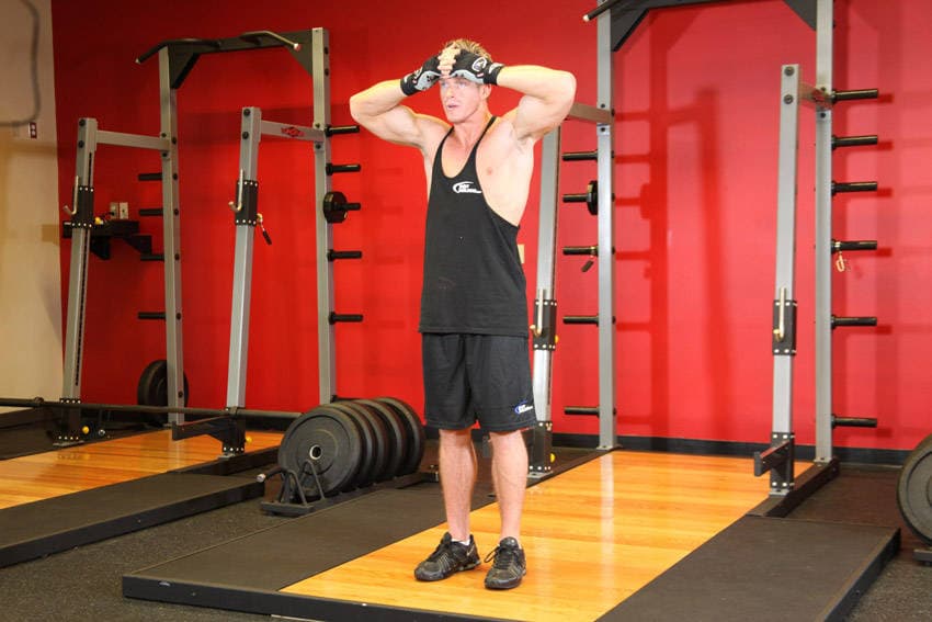 Isometric Neck Exercise - Front And Back — starting position