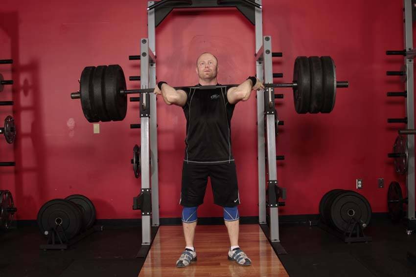 Jerk Dip Squat — starting position