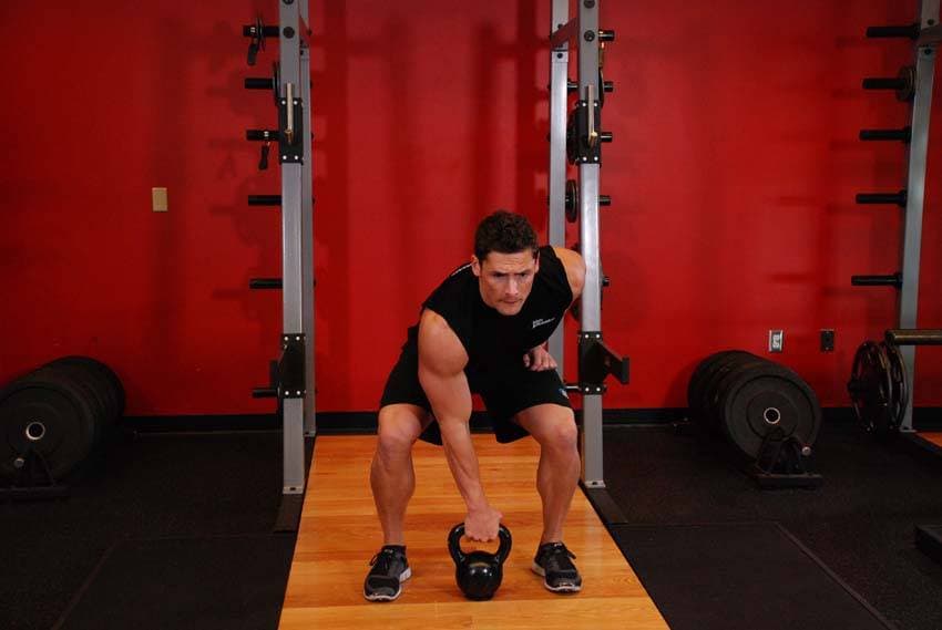 Kettlebell Dead Clean — starting position