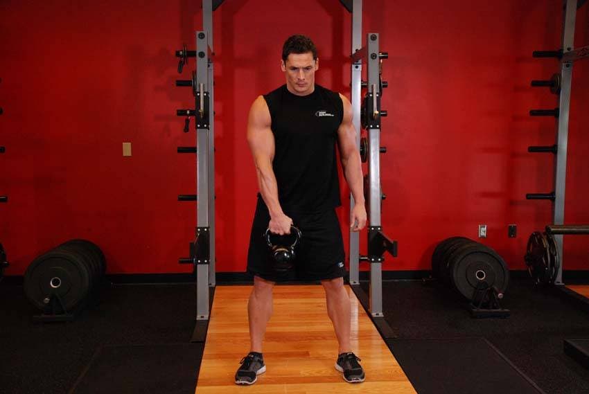 Kettlebell Hang Clean — starting position