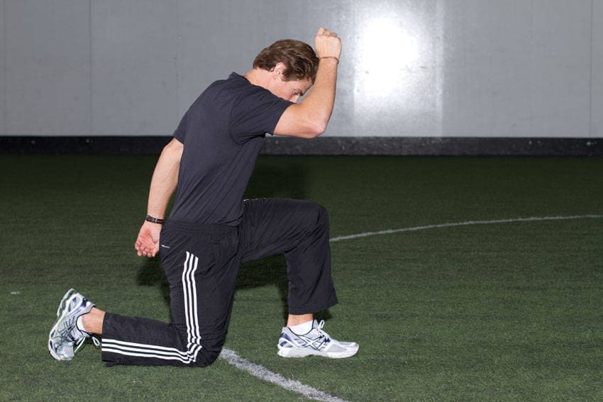 Kneeling Arm Drill — starting position