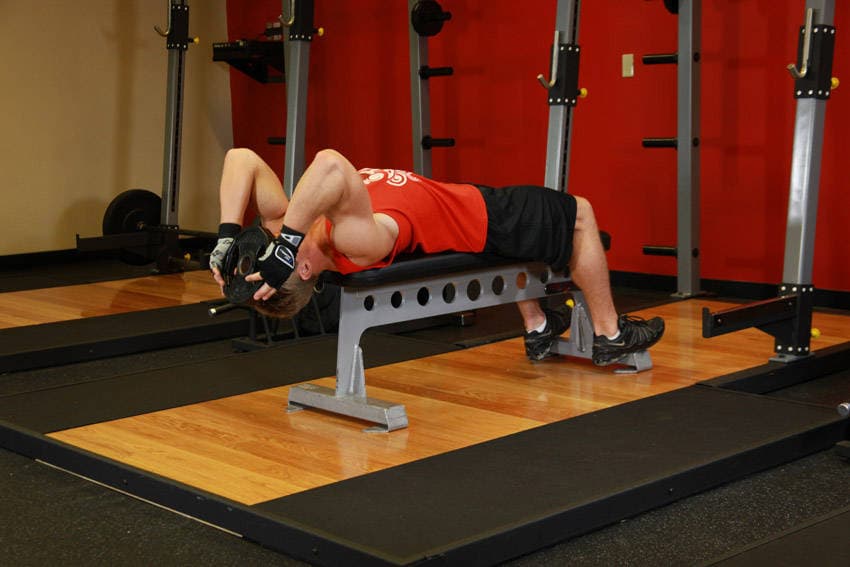 Lying Face Up Plate Neck Resistance — starting position