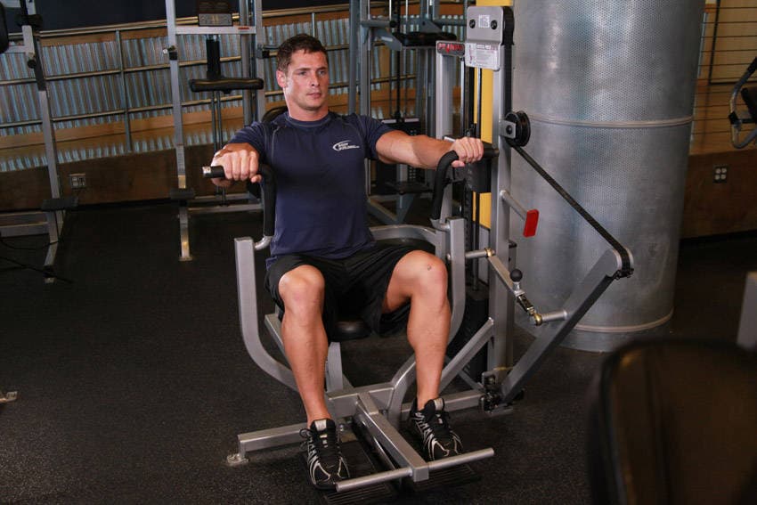 Machine Bench Press — end position