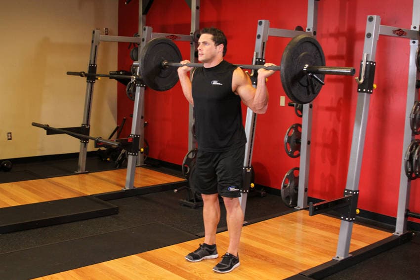 Narrow Stance Squats — starting position
