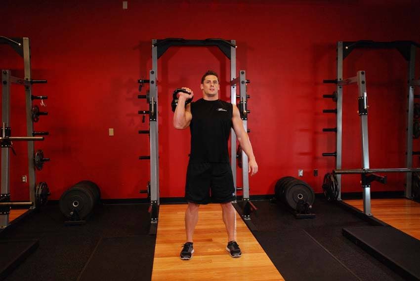 One-Arm Kettlebell Jerk — starting position