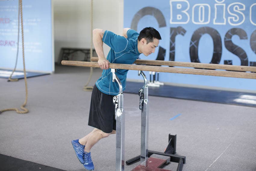 Parallel Bar Dip — starting position
