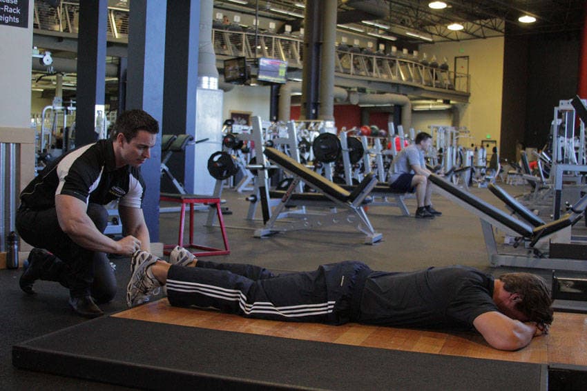 Prone Manual Hamstring — starting position