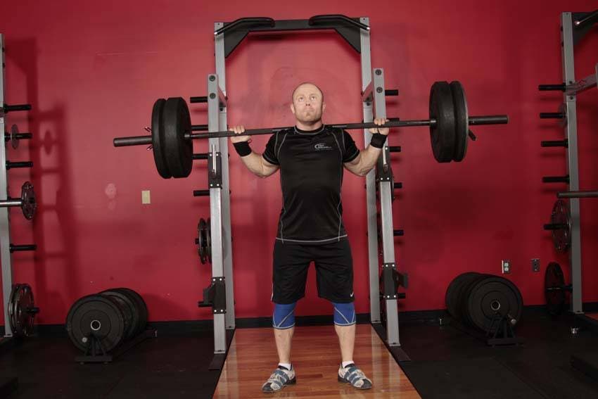 Push Press - Behind the Neck — starting position