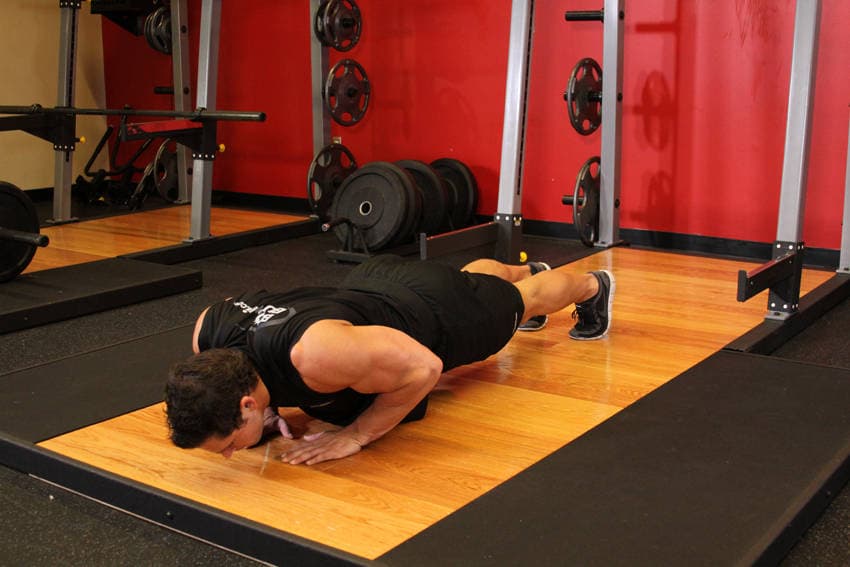 Pushups (Close and Wide Hand Positions) — starting position
