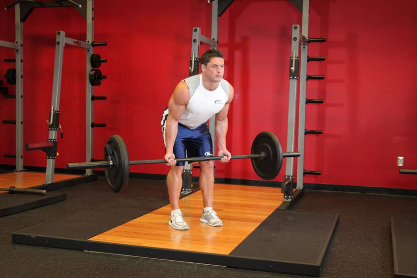 Reverse Grip Bent-Over Rows — end position
