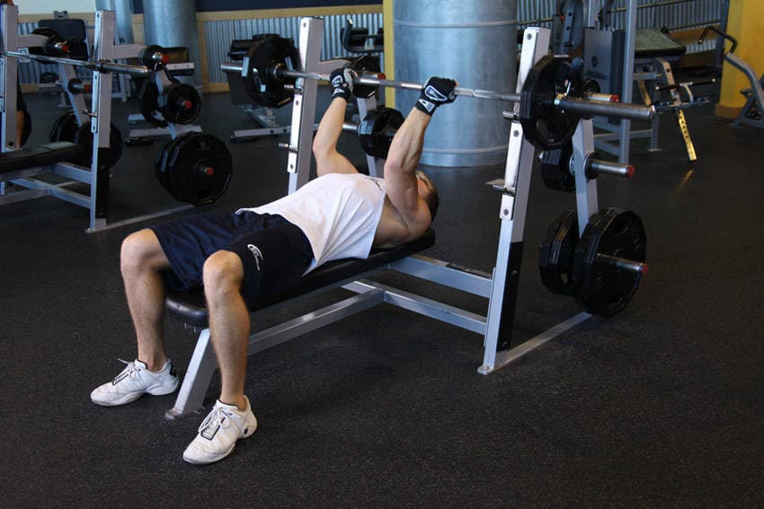 Reverse Triceps Bench Press — starting position