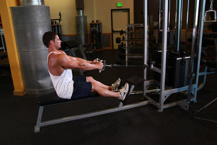 Seated Cable Rows — starting position
