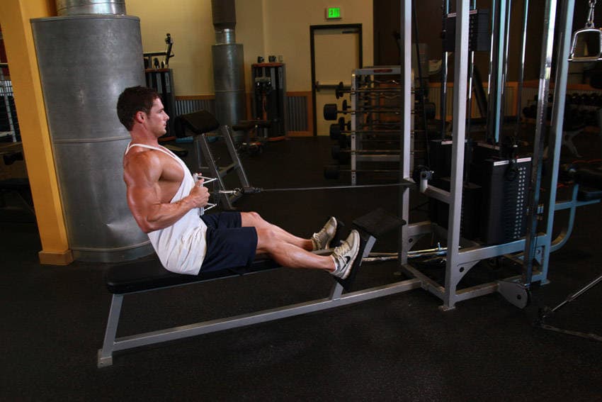 Seated Cable Rows — end position