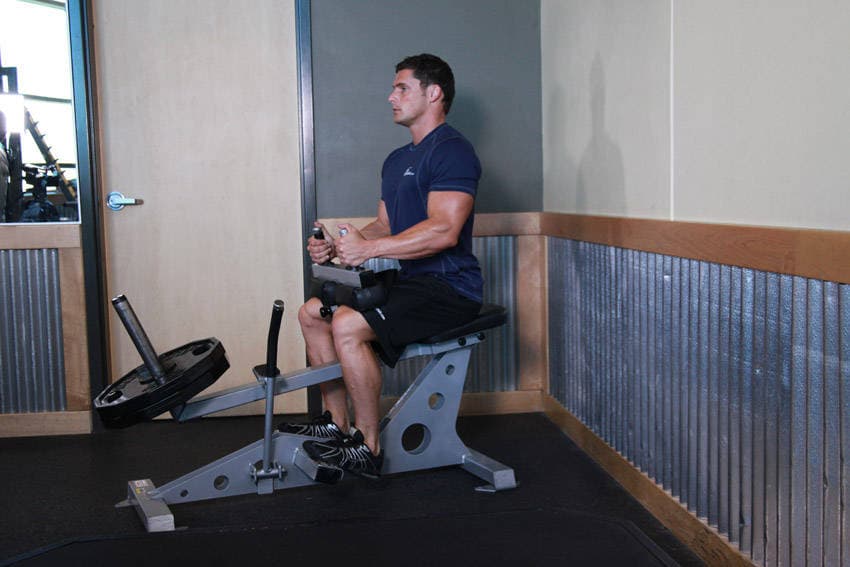 Seated Calf Raise — starting position
