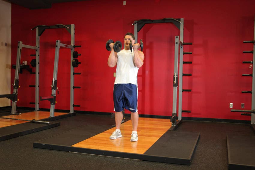 See-Saw Press (Alternating Side Press) — starting position