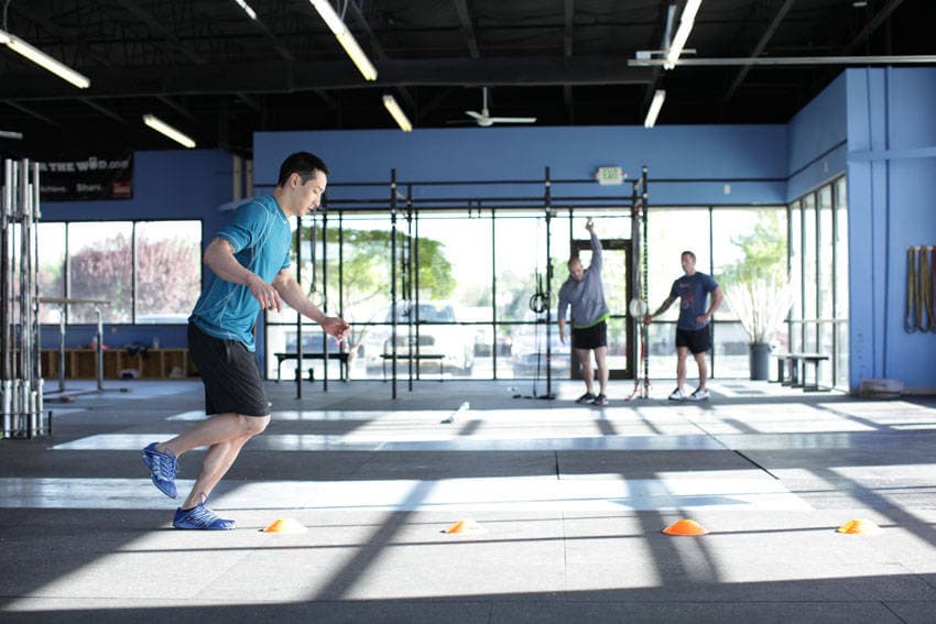 Single-Leg Hop Progression — starting position