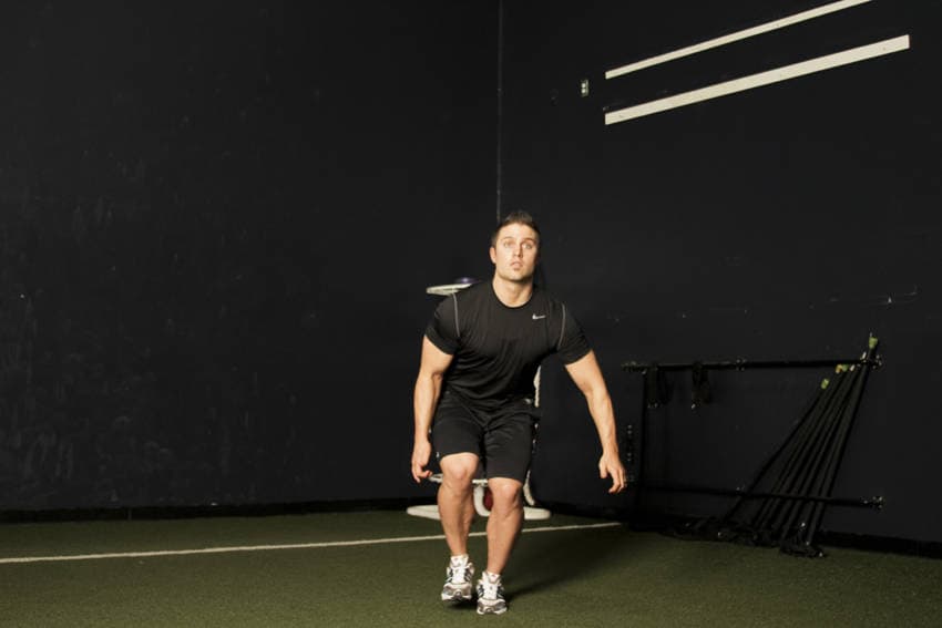 Single Leg Butt Kick — starting position