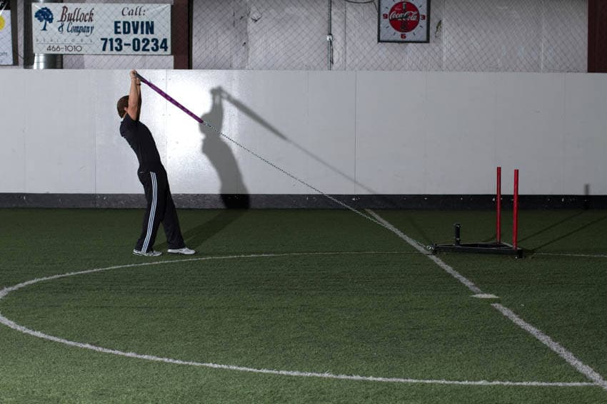 Sled Overhead Backward Walk — starting position