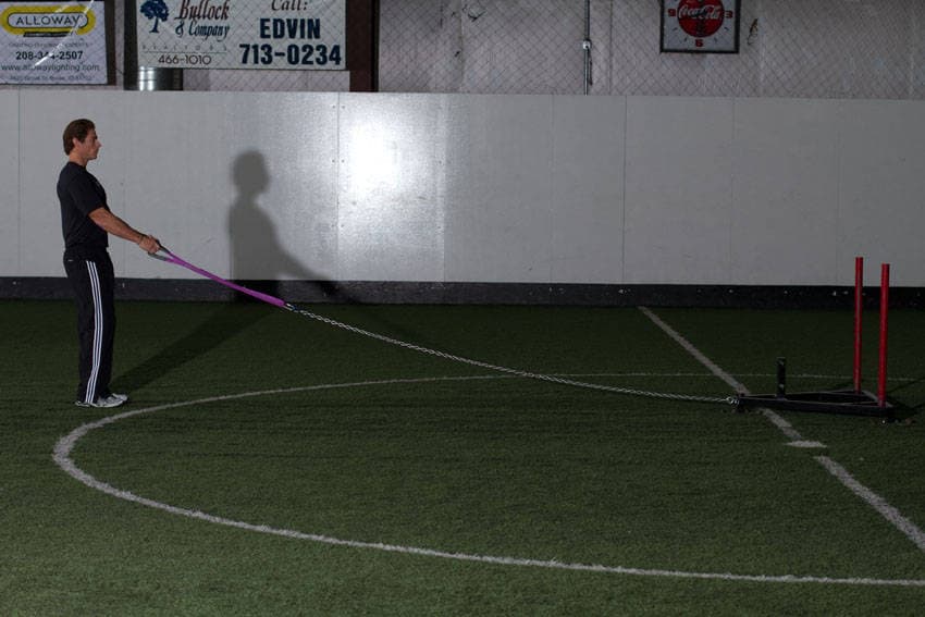 Sled Reverse Flye — starting position