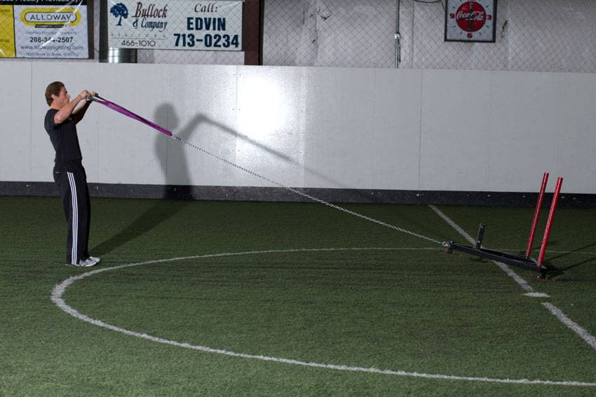 Sled Reverse Flye — end position