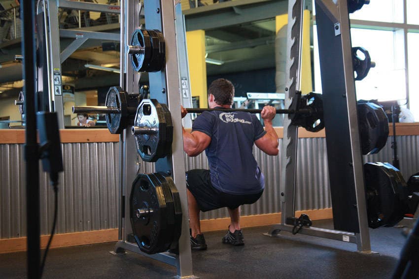 Smith Machine Squat — starting position