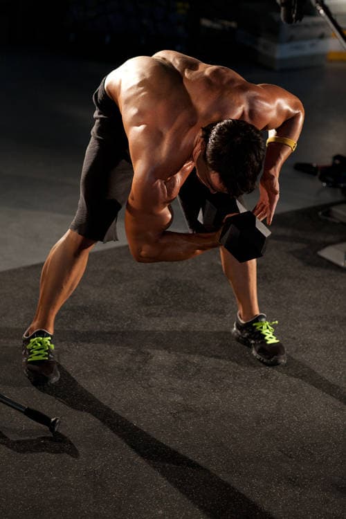 Standing Concentration Curl — end position