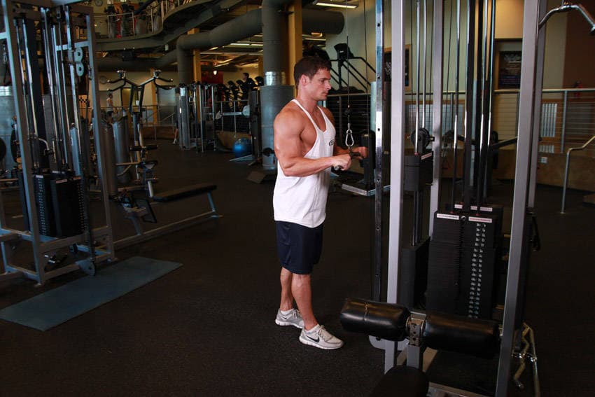 Triceps Pushdown — starting position