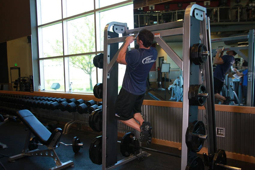 V-Bar Pullup — starting position
